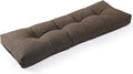 SUNROX LokGrip Non Slip Tufted Memory Foam Bench Cushion, FadeShield Water Resistant Durable Thicken Outdoor/Indoor Bench Seat Pads 59x16x4 inch, Heather Chestnut