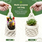Macrame Wall Plant Hanger, Hanging Planter Basket Holder, Wall Planters for Indoor Plants, for Up to 4 Inch Pot (Ivory, 4-Inch)