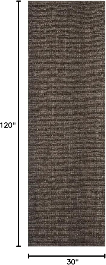 SAFAVIEH Natural Fiber Collection Runner Rug - 2'6" x 10', Brown, Handmade Jute, Farmhouse Style, Chunky Textured Thick Pile (NF447D)