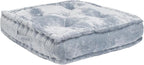 Safavieh Belia Glam 18-inch Light Grey Velvet Square Floor Pillow