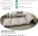 ICOPUCA Floor Lounger Pillow casing for boy Girl, Soft Minky Plush, Cover/Sleeve Only! Perfect Reading and Watching TV Cushion - Excellent for Sleepovers, Queen Size;