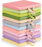 Sawysine 12 Pcs Floor Cushions Classroom Flexible Floor Seating with Handle for Kids in Home School Classroom Kindergarten Daycare Nursery(Fancy Color,Square)