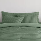 JELLYMONI Pillowcases Body Size Green 1 Pack Boho Striped Bed Pillow Covers 20x54in Polyester Envelope Pillow Shams Tufted Bohemian Textured (Pillows are not Included)