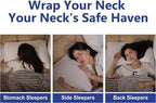 Shatex Neck Pillow Queen Size 28 x 20 inch, Curved Extra Firm Bed Pillow with Adjustable Insert Provides Stronger Support - for Back, Stomach & Side Sleepers