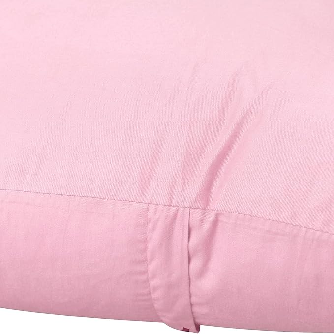 Thmyo 4-Pack 100% Cotton Comfortable Solid Decorative Throw Pillow Case Square Cushion Cover Pillowcases Valentines Day DIY Pillow Covers for Sofa(Only Covers, No Pillows)(18x18 inch/45x45cm,Pink)