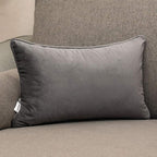 Yangest Silver Grey Throw Pillow Cover Wavy Cushion Cover Modern Zippered Rectangular Pillowcase for Sofa Couch Bedroom Living Room Home Decorative, 12x20 Inch