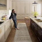 Machine Washable Kitchen Runner Rugs: 2'x 6' Hallway Rug Stain Resistant Non Slip Low Pile Soft Carpet Runners for Hallways Indoor Entryway Kitchen Laundry Room Bedroom Bathroom Farmhouse