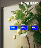 Barrina T1S Standing Grow Light for Indoor Plants with Timer, 65W 660nm High PPFD Full Spectrum, Tera Series Vertical Grow Lights Adjustable Height 5FT-5.6FT, Foot Switch, Non-Glare Design, Black
