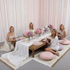 8 Pcs Outdoor Picnic Blanket 35"x35" Boho Blanket Woven Cotton Yarn Portable Mat Plaid with Fringe Washable for Picnic Party Camping Beach Travel Lawn Indoor Bohemia Decor (Beige)