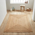 MDS Pack of 1 Handwoven Braided Jute Area Rug 2x3 Rectangular - 100% Natural Burlap Reversible Accent Rugs for Home Decor, Living Room, Doormat, Kitchen, Entryway Rug, Rustic, Farmhouse (2'x3')