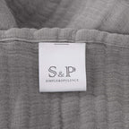 Simple&Opulence Cotton Muslin Throw Blanket for Bed, Couch, Knit Woven Gauze Blanket with Tassels, Soft Lightweight Cozy Pre-Washed Breathable Farmhouse Decoration for All-Season (Grey)