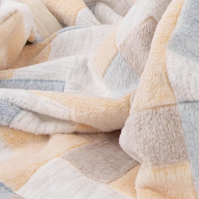 47x39 Inch Throw Blanket for Couch - Ultra-Cozy Soft Fleece Lightweight Blanket for Travel, Bedroom Camping Boho Cute Summer Design for All Seasons, as Gift, Cozy Home Decor Accessory