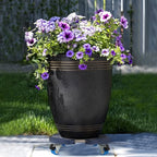 W B D WEIBIDA 2 Pack Plant Roller with Wheels Heavy Duty 440 Pounds, Size-Adjustable Rolling Planter Base with Casters, Round Dolly Cart for Potted Plant, Trash Can and Tiered Planters