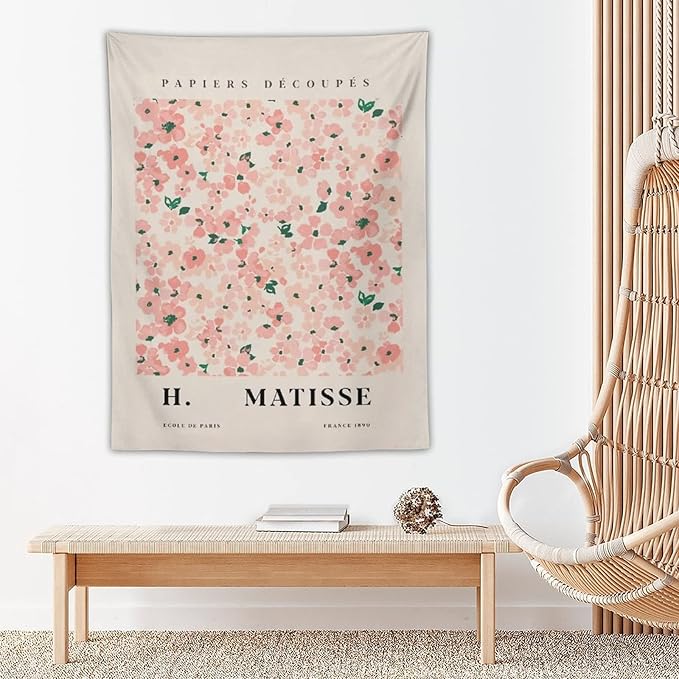 Chordity Danish Pastel Botanical Flower Market Aesthetic Floral Plants Tapestries Wall Hanging Tapestry Decorative Flag For Home Decor Living Room College Dorm Bedroom Banner Poster 30*40 Inch