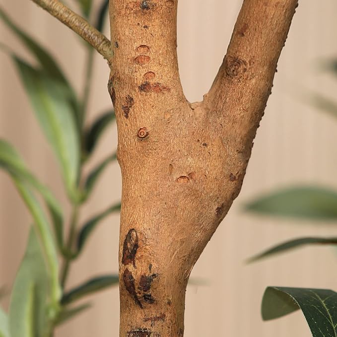Kazeila Artificial Olive Tree 7FT Tall Faux Silk Plant for Home Office Decor Indoor Fake Potted Tree with Wood Branches and Fruits
