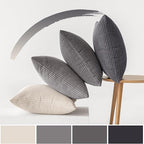 MIULEE Pack of 4 Neutral Grey Gradient Decorative Throw Pillow Covers 20x20 Inch Soft Boho Striped Corduroy Pillow Covers Modern Farmhouse Home Decor for Sofa Living Room Couch Bed