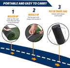 CYMULA Memory Foam Camping Mattress Pad, CertiPUR-US Sleeping Mat, Portable Roll Up Mattress for Adults, Camping Bed Pads for Sleepover, Car Bed with Travel Bag