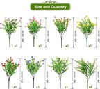 Artificial Fake Hanging Plants Flowers Basket for Outdoor Spring Summer Decorarion, UV Resistant Faux Rose Eucalyptus Boston Ferns Plants for Indoor Outside Garden Porch Patio Balcony Decor