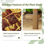 22 Tiers Plant Shelf for Plants Large Indoor Plant Stand Plant Rack Extra Large Wood Plant Stands for Hanging Plant Holder for Patio Balcony Garden