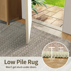 Rugxara 3x5 Washable Entryway Rug, Non Slip Boho Runner Rugs for Hallway, Entrance, Kitchen, Bathroom, Laundry Room, Soft Entryway Carpet, Throw Low Pile Retro Imitation Wool Carpet, Apricot - color: Apricot, size: 3' x 5' (Rectangular)