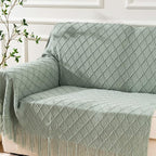 BATTILO HOME Sage Green Throw Blanket for Couch, Boho Bed Throws for Home Decor, Light Blue Throw Blanket for Sofa Living Room, 50"x60"