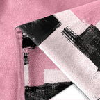 Britimes Throw Pillow Covers Modern Home Art Decor, 18 x 18 Inches Set of 2 Abstract Oil Painting Pillowcases for Bedroom, Living Room, Cushion Couch Sofa, Abstract Pink White
