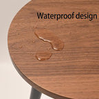 Indoor Plant Stand,Wood Mid Century Plant Table in Walnut Finish,Tall Plant Stand for Flower Pot,Modern Round Small Side End Table(Walnut (no Raised), 12"x10.8" 2 Pack)