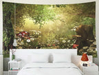 EMMTEEY Enchanted Forest Tapestry Beautiful Charming Fairy Tale Woodland Wall Tapestry for Living Room 92.5X70.9 Tapestry
