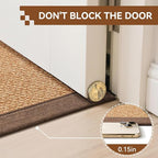 Front Door Mat 2'x3', Jute Like Non-Slip Indoor Mat Entrance, Woven Washable Doormat for Front Indoor Entryway, Brown