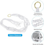 PATIKIL Macrame Hanging Planter, 2 Pack 39 Inch Handmade Hanging Plant Holders Flower Pot Hanger Flower Pot Hanger for Indoor Outdoor Decor, White