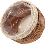 VICASKY Handwoven Woven Planter Basket Natural Indoor Outdoor Flower Pot Decorative Rattan Plant Pot for Boho Decor