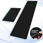 StepRite Kitchen Mats, 2PCS Kitchen Rugs, Cushioned Anti Fatigue Kitchen Mats for Floor, Non-Slip Standing Desk Mat, Waterproof Kitchen Rug Set for Kitchen, Floor, Office, 17.3"x30"+17.3"x70", Black