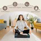 Wellsin Square Floor Pillows for Adults Kids - Meditation Floor Pillow Seating Cushion - Tufted Floor Cushion with Shredded Foam & Velvet Cover, 1 Pack, 20x20 Inch, Gray