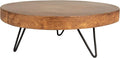 Creative Co-Op Decorative Paulownia Wood Pedestal, Dark Brown