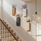 Wooden Wall Planter Vase Set of 2,2 Pack Hanging Planter for Indoor Fake Plants Modern Boho Farmhouse Wall Art Decor for Home Indoor Kitchen Modern Farmhouse Bathroom Living Room Dining Room