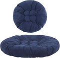 Extra Large Floor Pillow 35 Inch Round Floor Meditation Cushion Papasan Swing Cushion for Adults Oversized Playroom Pillows Big Pillow for Yoga Living Room Sofa Balcony(Dark Blue, Classic)