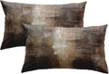Britimes Throw Pillow Covers Modern Home Art Decor, 12 x 20 Inches Set of 2 Abstract Oil Painting Pillowcases for Bedroom, Living Room, Cushion Couch Sofa, Brown Grey Beige