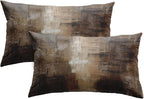 Britimes Throw Pillow Covers Modern Home Art Decor, 12 x 20 Inches Set of 2 Abstract Oil Painting Pillowcases for Bedroom, Living Room, Cushion Couch Sofa, Brown Grey Beige