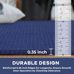 KOZYFLY Rugs for Entryway 3x5 ft Washable Area Rug Non Slip Rubber Backed Entry Rug Woven Indoor Door Mat Cotton Kitchen Rugs Floor Carpet for Entryway, Foyer, Backdoor, Royal Blue/Navy