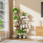 Plant Stand With Grow Lights - 7 Tiered Corner Shelf for Multiple Plants, 42" Metal Shelves, Flower Holder Display Rack for Indoor Home Patio Balcony