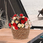 BESPORTBLE Seagrass Planter Basket Indoor, 2 Pcs Small Hand Woven Plant Basket Storage Containers with Plastic Liners for Indoor Planters Flower Pots Decoration, 5.07 * 3.5inch