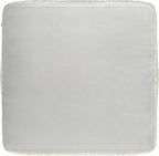 SIMPLIHOME Chantal Square Pouf - 18 inch Wide Upholstered Boucle Fabric Ottoman in Ivory, Contemporary Footstool, Coffee Table or Extra Seating for Living Room or Bedroom, Assembled