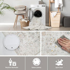 Washable 10×14 Area Rug for Living Room, Vintage Floral Rug Soft Non Slip Stain Resistant Boho Carpet for Indoor Bedroom Dinning Room Home Office Beige