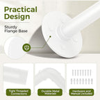 Bamworld Hanging Planters 2PCS for Indoor Plants Hanging Plant Holder Plant Hanger Indoor Ceiling Window Plant Shelves Wall Mount Black Metal Rod(Pot&Plant Not Included) White
