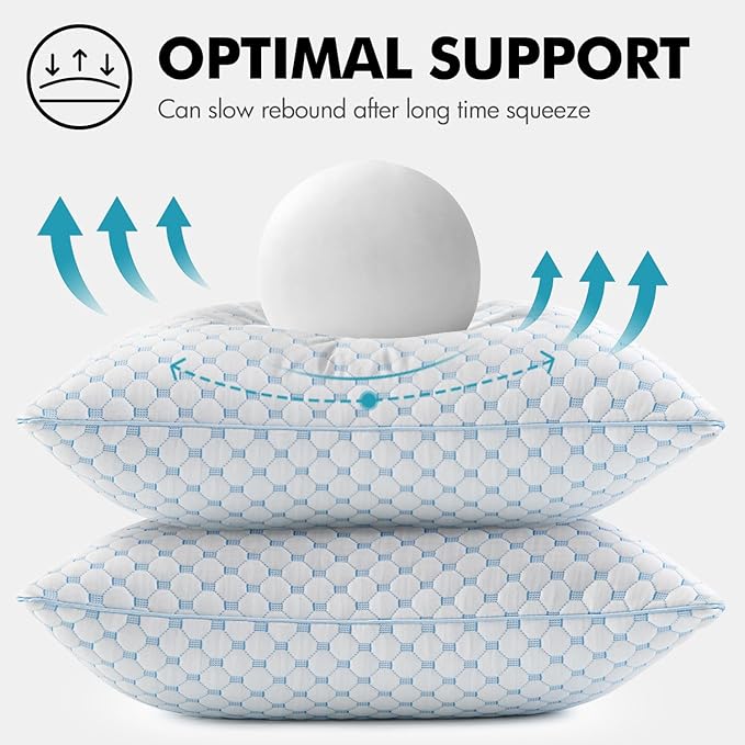 MIULEE 26x26 Pillow Inserts, Memory Foam Cooling Set of 2 Decorative Throw Pillows,Adjustable Premium Stuffer for Sofa Couch Bed and Living Room