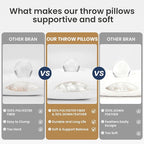 BHZ 12x20 Pillow Inserts Set of 2, Down Feather Alternative Lumber Pillow Inserts, Decorative Soft Rectangle White Throw Pillows Insert for Couch Bed Dorm Sofa with Breathable Cover