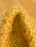 Unique Loom Braided Jute Collection Area Rug - Dhaka (2' x 3' 1" Rectangle, Yellow)