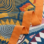 Boho Blanket for Bed 100% Cotton Bohemian Throw Blankets Ultra Soft Woven Muslin Decorative Blankets All Seasons Vintage Quilt Knitted Blanket for Sofa Chair (Colorful, 50"x60")