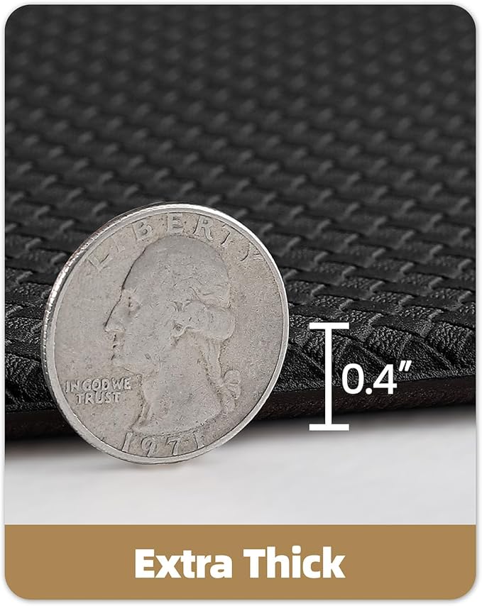 Color&Geometry Anti Fatigue Cushion Kitchen Mat for Floor -24"x94",Wide,Easy Clean, Water & Oil Proof, Anti Slip, Foam Rubber Runner Rug for Front Sink Comfort Standing,Black