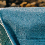 Open Road Goods Solid Color Mexican Yoga Blanket – Large Handwoven Throw for Yoga, Beach, Camping or Home – Soft and Durable Cotton Blend - color: Aqua Blanket